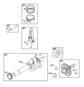 Part Location Diagram of 84004516 Briggs and Stratton Crankshaft